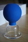 4Pcs/Set blauwe Vacuüm het Tot een kom vormen van de het Glaszuiging van Koppenpvc Hoofd van de het Lichaamsmassage de Familie Hoogste Acupunctuur