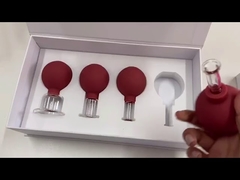 4 stuks rubberen bol glazen zuignappen/rubber zuig glazen cupping set/rubber vacuüm cupping set