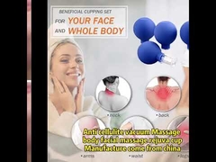 4 maten anti-cellulitis gezichtsglas cupping-therapieset