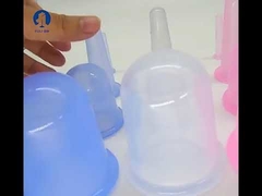 Herbruikbare 6,8 * 53/6 * 1,5 cm siliconen vacuüm anti-cellulitis cuppingset